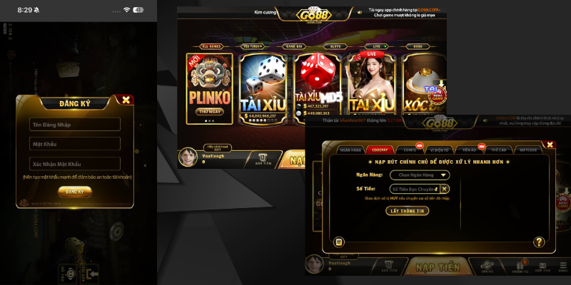 Giao diện game bài đổi thưởng đẹp